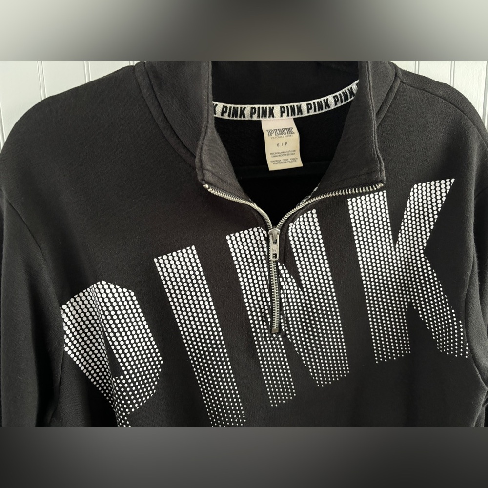 PINK Victoria's Secret Quarter Zip Sweater Size S - Picture 7 of 11